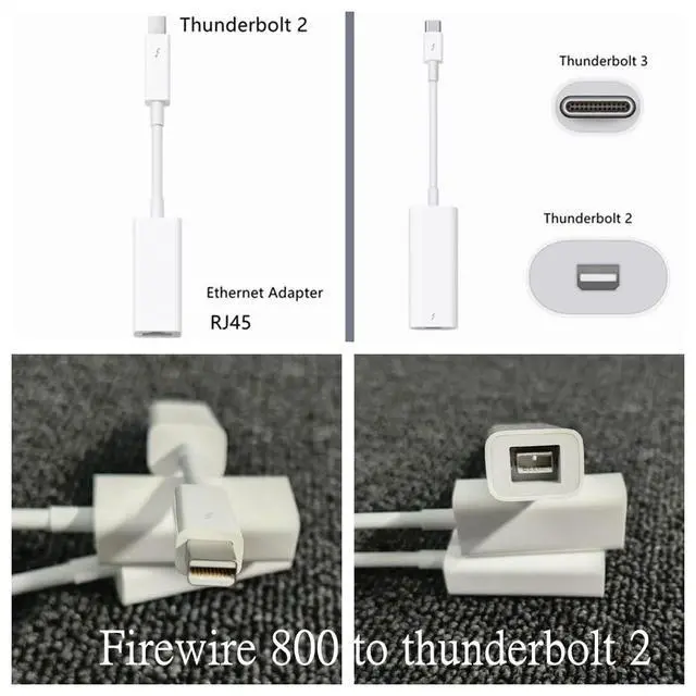 Alt view image 2 of 2 - Firewire 800 to Thunderbolt 2 Adapter 3 to RJ45 Fire 1394B Suitable for Mac Interface Connection Cable Connection Cabl E Data Transmission(Thunderbolt2-1394)