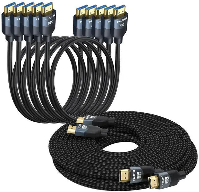 Main image of 8K HDMI 2.1 Cables 6FT/5-Pack & 10FT/2-Pack