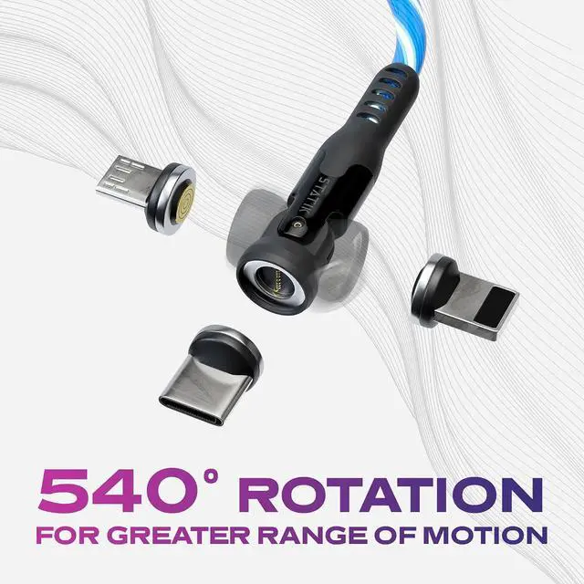 Alt view image 4 of 7 - Statik 360 Globright Pro (6ft Blue) & GaN Charger (100W)