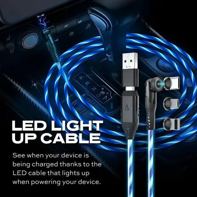 Alt view image 6 of 7 - Statik 360 Globright Pro (6ft Blue) & GaN Charger (100W)