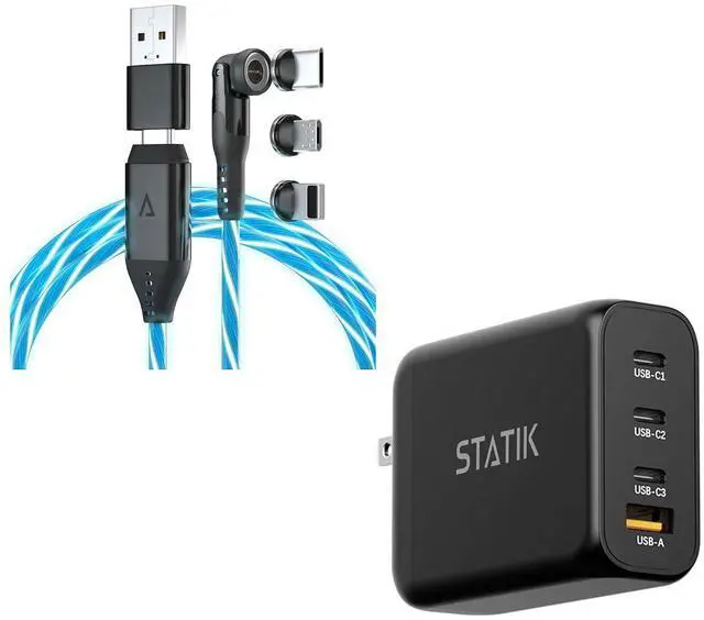 Main image of Statik 360 Globright Pro (6ft Blue) & GaN Charger (100W)