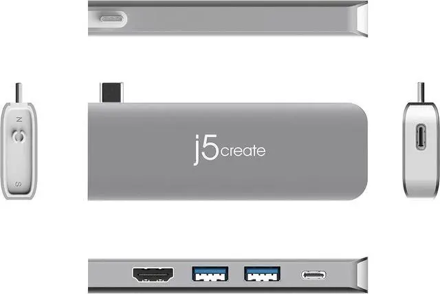 Alt view image 6 of 7 - J5Create ULTRADRIVE Kit USB-C Dual-Display 8-in-1 Modular Dock - 2 Detachable Modules - Perfect for MacBook/MacBook Air/MacBook Pro