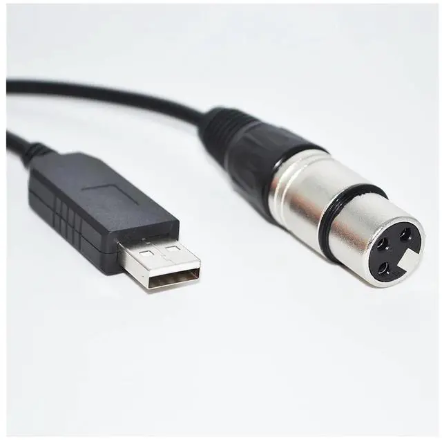 Main image of F/;TD/;1 USB RS485 to XLR 3P Female Socket DMX512 Cable Fixture QLC Q Light Controller+ Freestyler Stage L-G-HT-I-G Controller KABLE(8M,Color D)