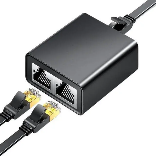 Alt view image 2 of 3 - RJ45 Splitter 1 to 2 Ethernet Adapter Internet Network Cable Extender RJ45 Connector Coupler(6Pcs)