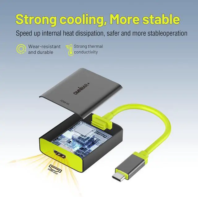 Alt view image 3 of 7 - USB C to HDMI Adapter 4K, USB Type-C to HDMI Adapter for Monitor, Thunderbolt 3/4 to HDMI Converter Compatible with MacBook Pro/Air, Chromebook, XPS, Surface, iPhone 15 Pro/Max, Galaxy & More
