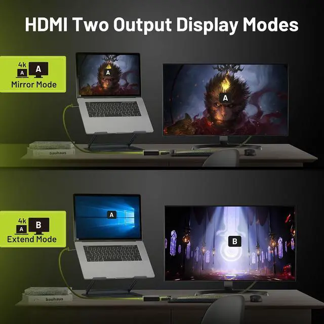 Alt view image 5 of 7 - USB C to HDMI Adapter 4K, USB Type-C to HDMI Adapter for Monitor, Thunderbolt 3/4 to HDMI Converter Compatible with MacBook Pro/Air, Chromebook, XPS, Surface, iPhone 15 Pro/Max, Galaxy & More