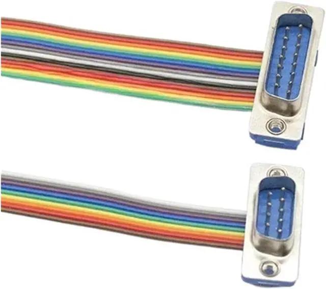 Alt view image 2 of 6 - 1pcs DB9 DB15 DB25 DB37 DIDC 9 15 25 37Pin Male Female Cable Serial Port Connector Adapter RS232 COM Extension(DB15,Male to Female_90CM)