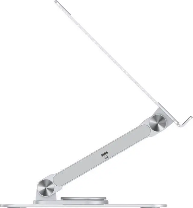 Alt view image 5 of 7 - Conceptronic DONN27G Laptop Stand with 7 in 1 Docking Station, 360° Rotating Base, Foldable Height Adjustable