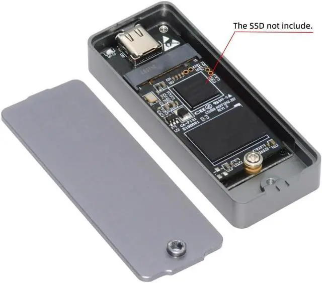 Alt view image 4 of 7 - 20Gbps Type-C USB3.2 USB4 to NVME M-Key M.2 NGFF SATA SSD PCBA Enclosure 2242/2230mm Adapter RTL9220 Chipset