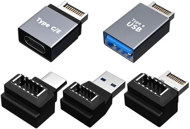 Alt view image 2 of 3 - USB 3.1 Front Panel Header Type E to USB C Type C Adapter Connector(PH74A)