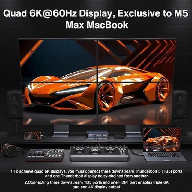 Alt view image 3 of 6 - iVANKY 23-in-1 Intel Certified Thunderbolt 5 FusionDock Max 2 with Free Item (Thunderbolt 5 Cable)