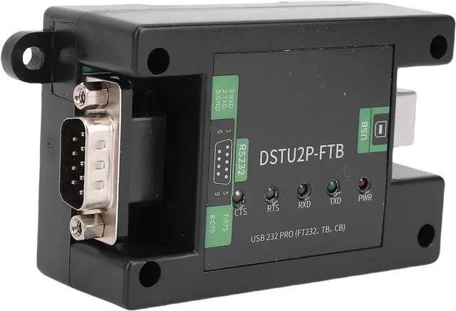 Alt view image 4 of 7 - USB B to Isolated Converter Adapter, FT232 USB Serial Chip Serial Converter Module, with Rail DB9 Male