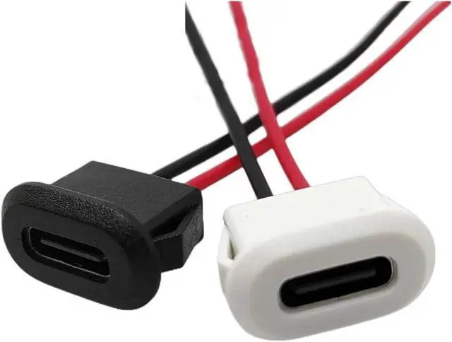 Alt view image 2 of 7 - 1-10Pcs USB-C Connector Type-C to PH 2.0 Direct Compression Female Base USB Socket High Current Fast Charging Jack | White,10 Pcs