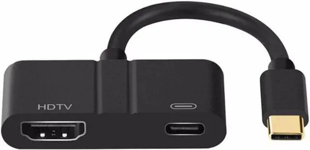 Main image of USB-C to 4K HDMI Adapter PD Port TV Video Hub Type-C for Galaxy Z Flip 3, Fold 3 5G, Charger Projector Converter patible with Samsung Flip3 5G. Fold3 5G Black PH-PH19875M4M-75