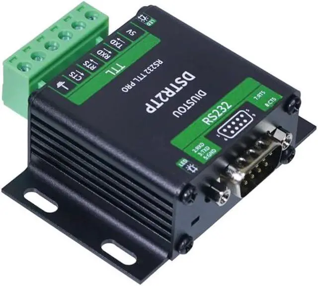 Alt view image 2 of 7 - SP3232 Isolated RS232 to TTL Converter Module with Metal Enclosure Industrial Serial Port Adapter Board with Electrical Isolation Protection 3.3V/5V DB9 Male