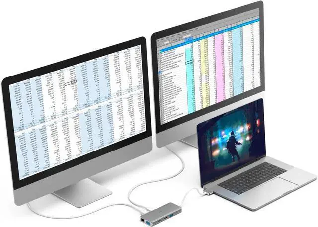 Alt view image 4 of 7 - Hama USB-C Docking Station Connect2Mac (00200133)