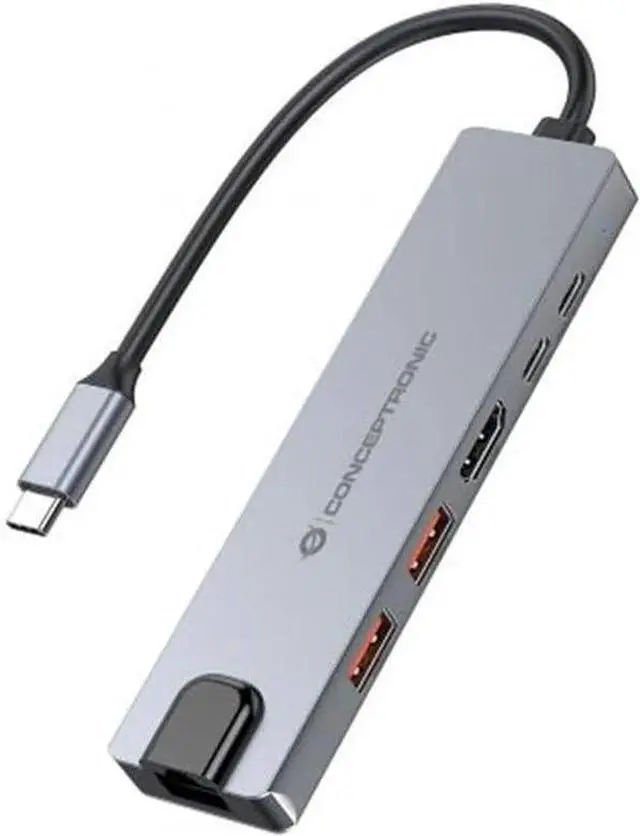 Main image of Conceptronic 6-in-1 USB 3.2 Gen 2 Docking Station, 4K60Hz Hdmi, USB-A, W129161393 (Station, 4K60Hz Hdmi, USB-A 10Gbps X 2, USB-C 10Gbps, Gbe LAN, 140W USB Pd 3.1)