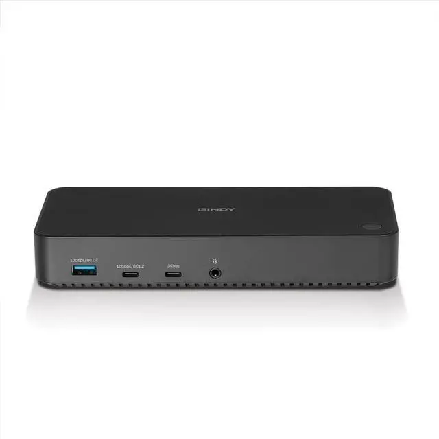 Alt view image 2 of 7 - Lindy DST-Pro Universal, USB Type C and Type A Hybrid Laptop Docking Station - 4K HDMI, 2x4K (DP or HDMI)