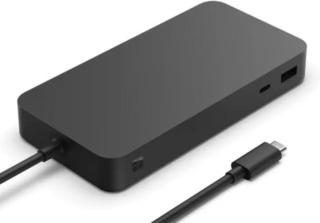 Alt view image 2 of 6 - Microsoft Surface Thunderbolt 4 Dock, High-Speed USB4 Hub with Dual 4K 60Hz Monitor Support, 96W Power Delivery, Multi-Device Compatibility, 5 USB Ports, Ethernet, Black