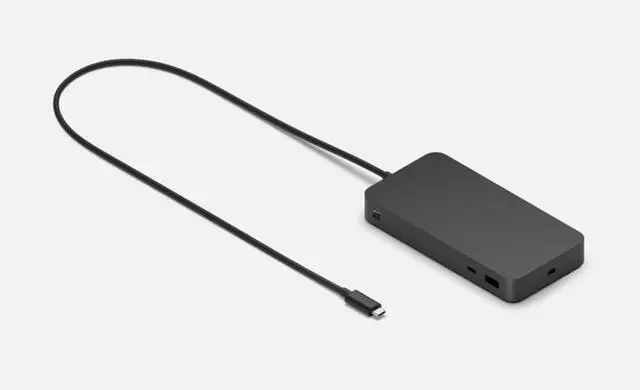 Alt view image 4 of 6 - Microsoft Surface Thunderbolt 4 Dock, High-Speed USB4 Hub with Dual 4K 60Hz Monitor Support, 96W Power Delivery, Multi-Device Compatibility, 5 USB Ports, Ethernet, Black