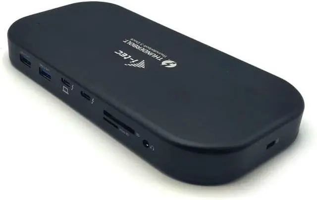Alt view image 2 of 7 - i-tec Thunderbolt 3 USB-C Docking Station 2x4K with Power Supply - 1x Thunderbolt 3, 1x HDMI, 2X USB-A 3.2 Gen1, 3X USB-A 3.2 Gen2, 1x GLAN, 1x SD, 1x MicroSD, Audio/Mic