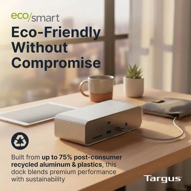 Alt view image 5 of 7 - Targus Thunderbolt 5 Triple Video 8K EcoSmart Dock with 140W EPR
