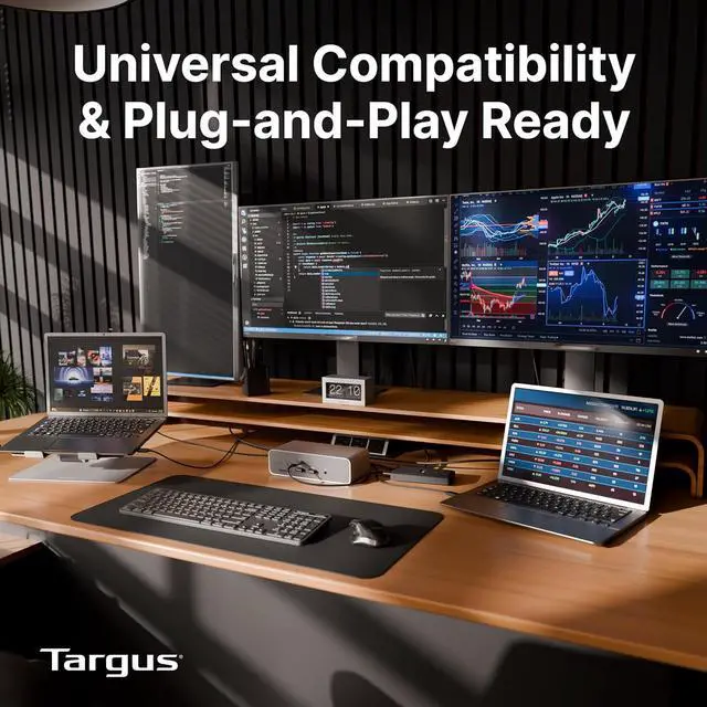Alt view image 7 of 7 - Targus Thunderbolt 5 Triple Video 8K EcoSmart Dock with 140W EPR
