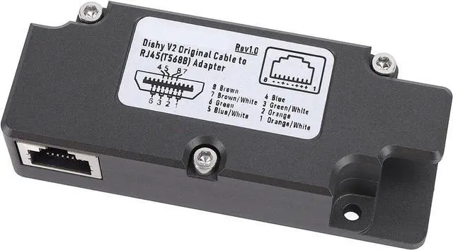 Alt view image 2 of 7 - Dishy V2 to RJ45 Adapter, Heavy Duty Aluminum Ethernet Adapter for Seamless Network Connection on the Go