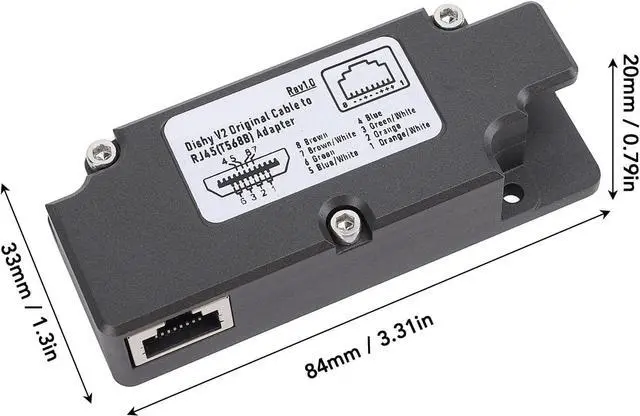 Alt view image 7 of 7 - Dishy V2 to RJ45 Adapter, Heavy Duty Aluminum Ethernet Adapter for Seamless Network Connection on the Go