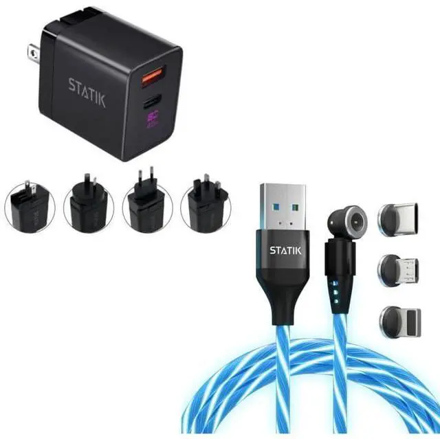 Main image of Statik 360 Globright Charging Cable (6ft) & GaN Charger (45W)