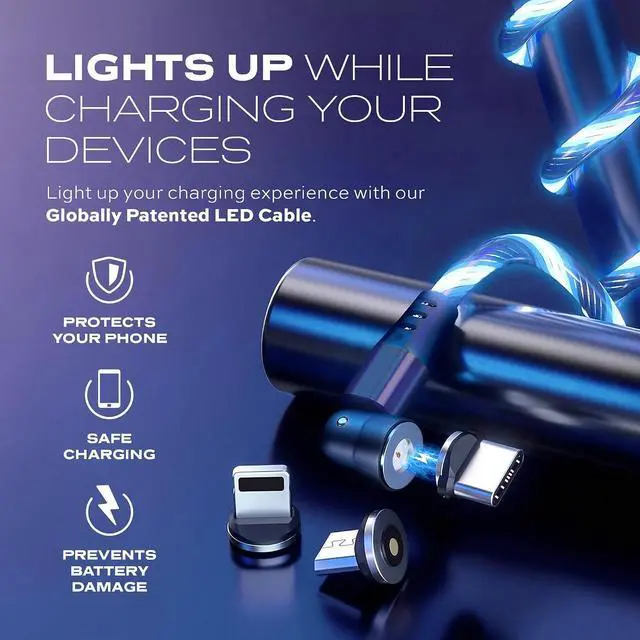 Alt view image 4 of 7 - Statik 360 Globright Charging Cable (6ft) & GaN Charger (45W)