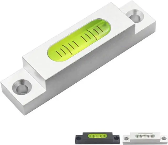 Alt view image 2 of 4 - Aluminum Submit Bar Bubble Level 66 * 15 * 14mm Long Spirit leveling Bead Blisters with Mounting Hole 1PCS(0.15-White-in-White)