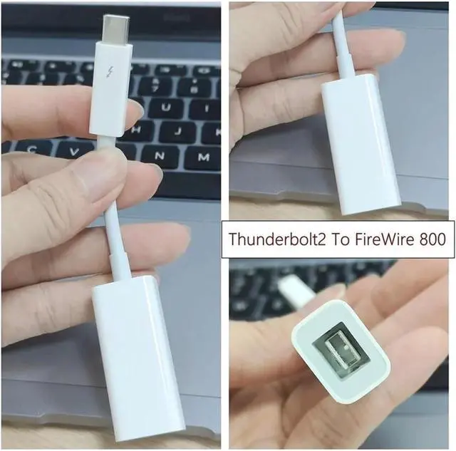 Alt view image 3 of 4 - Firewire 800 to thunderbolt 2 Adapter Thunderbolt 3 To RJ45 Fire 1394B Compatible for Mac Computers Equipped With Port(Thunderbolt 2-1394)