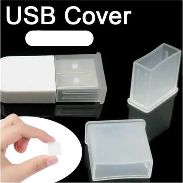 Alt view image 3 of 4 - 60pcs Reusable Clear USB Cover Plug Protector for Male Port Computer Laptop Notebook Anti-Dust Plastic Stopper Caps