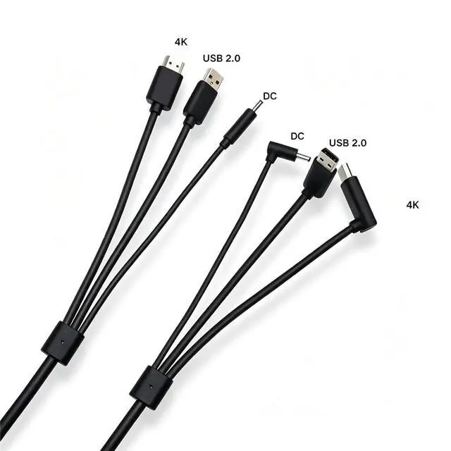 Alt view image 3 of 6 - High-Speed Stable Transmission HDMI-Compatible USB Power Integrated Replacement Cord,Compatible for HTC Vive 5M 3-in-1 VR Link Cable VR Gaming Headset Connection Accessories