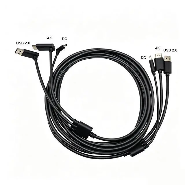 Alt view image 4 of 6 - High-Speed Stable Transmission HDMI-Compatible USB Power Integrated Replacement Cord,Compatible for HTC Vive 5M 3-in-1 VR Link Cable VR Gaming Headset Connection Accessories