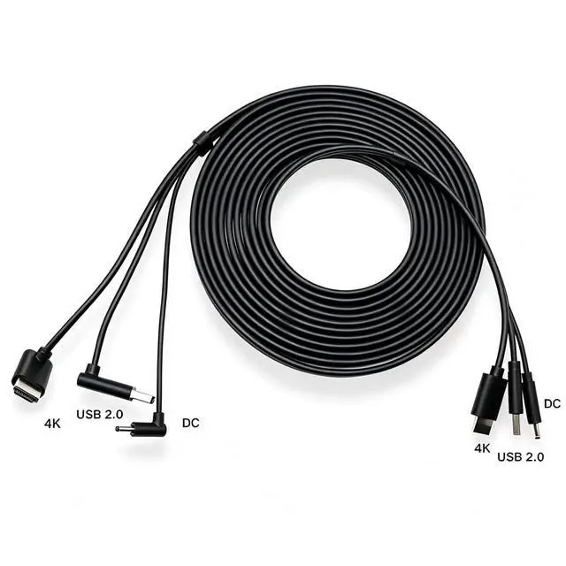 Alt view image 6 of 6 - High-Speed Stable Transmission HDMI-Compatible USB Power Integrated Replacement Cord,Compatible for HTC Vive 5M 3-in-1 VR Link Cable VR Gaming Headset Connection Accessories