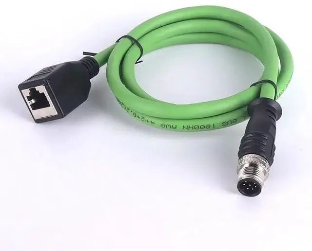 Alt view image 7 of 7 - M12 4Pin D-Code to RJ45 Adapter Water Proof IP67 M12 Male/Female to RJ45 Female Connector Industrial(Army Green)