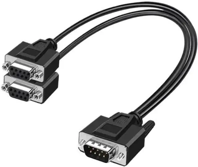 Main image of DB9 Wire Splitter Connector Y-Type Shielded Male to Female Line Industrial Grade 9Pin 1 to 2 232 Serial Port Wire(1M to 2F,300CM)