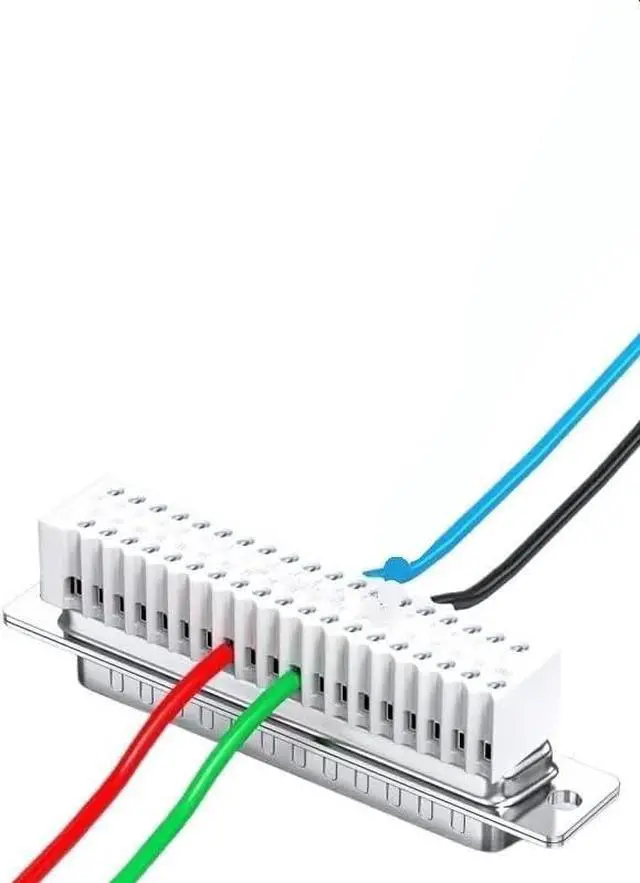Alt view image 3 of 6 - DB37 Solder-Free Connector Small Volume 37Pin Wiring Terminal Joint Adapter DB 37 Pin Male Female Connectors(Male-Punch Pin-B)