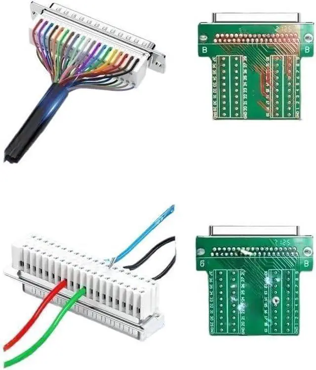 Alt view image 6 of 6 - DB37 Solder-Free Connector Small Volume 37Pin Wiring Terminal Joint Adapter DB 37 Pin Male Female Connectors(Male-Punch Pin-B)