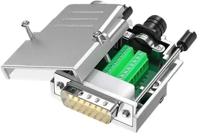 Main image of 1pc DB9 DB15 DB25 DB26 Breakout Connector Solderless 9Pin 15Pin 25Pin 26Pin 37Pin D-SUB RS232 Connector 3+9 Male Female Plug(DB15 Metal Male)