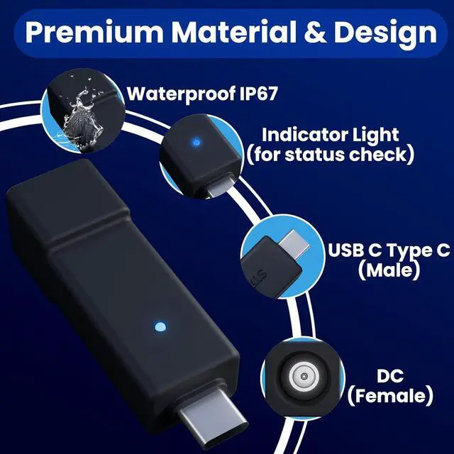 Alt view image 4 of 7 - Starlink Mini Cable Adapter, USB C to DC Adapter Power Cable Adapters for Starlink Mini, Starlink Mini Magnetic Mount with Protective Silicone Case, 2 in 1 Satellite Dish Mounting Kit & Cover