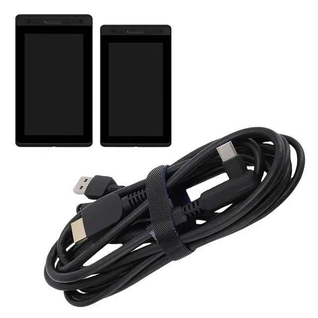 Alt view image 5 of 7 - KIMISS Graphics Drawing Tablet Cable HD Multimedia Interface AC USB 3 in Cable for KAMVAS Pro 12 13 16 Let CableAC Fo Interface Type USB and Providing Connectors Video Data It