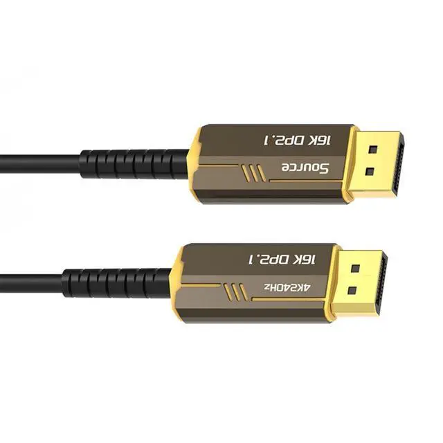 Alt view image 3 of 7 - DisplayPort Fiber Cable 16K@30Hz 8K@60Hz @240Hz UHD for Gaming VRS Monitors Fiber Opticals Cable for PC