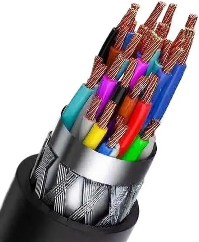 Alt view image 3 of 7 - 26 Pin Shielded Male Female Connection Cable with Number Tube Terminal Wire DB26 Serial Port Cable 26pin Single Head Line(Male,1M)