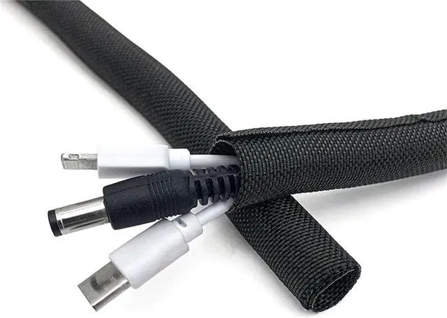 Alt view image 5 of 6 - 2/5/10m Self Closing PET Expandable Braided Sleeve Self-Closed Line Organizer Insulated Wrap Self Close Sleeved Cable Protection(38 mm,5M)