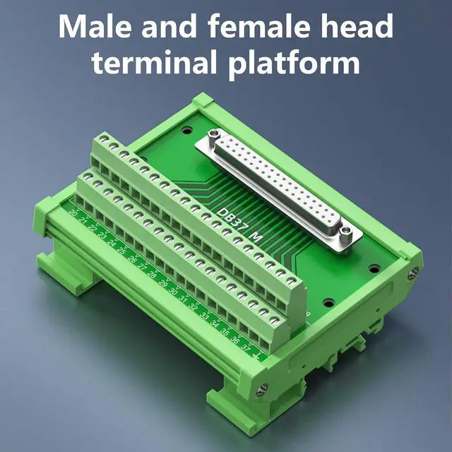 Alt view image 2 of 7 - D SUB Serial Port Crimp 9 / D15 / D25 / D37 / D50 / D62 / D78 Male Female Connector Industrial Rail Type D SUB Terminal Connector