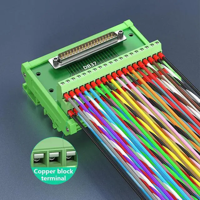 Alt view image 5 of 7 - D SUB Serial Port Crimp 9 / D15 / D25 / D37 / D50 / D62 / D78 Male Female Connector Industrial Rail Type D SUB Terminal Connector