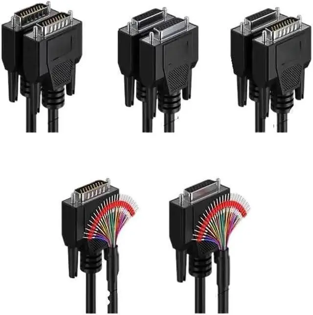 Alt view image 7 of 7 - 26 Pin Shielded Male Female Connection Cable with Number Tube Terminal Wire DB26 Serial Port Cable 26pin Single Head Line(Male,1M)